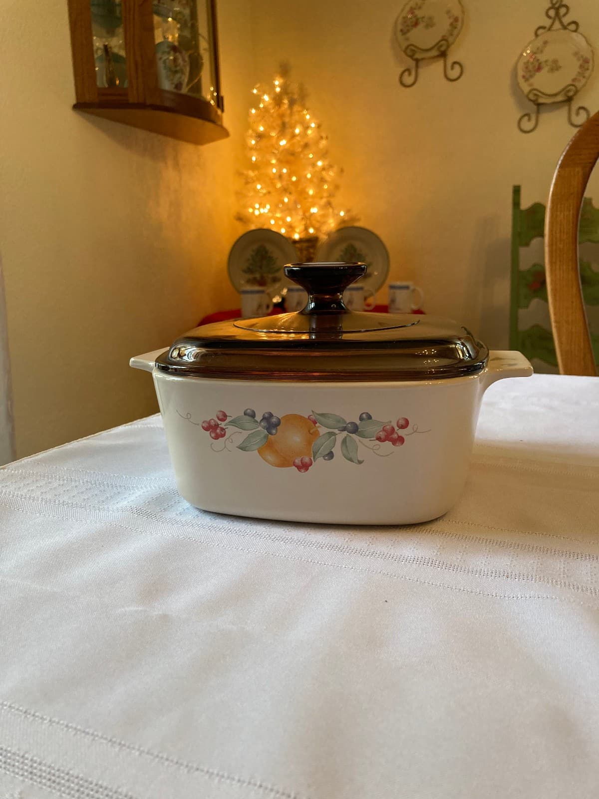 Corning Ware Abundance A-1.5-B Casserole Dish w/Pyrex Lid 8.75" x 6.9" x 4.4"
