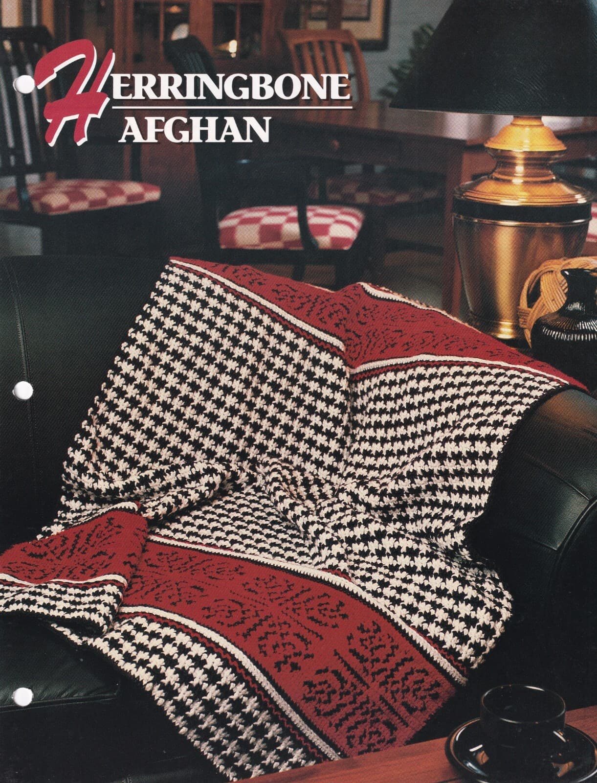 Annie's Crochet Afghan HERRINGBONE AFGHAN Pattern Leaflet