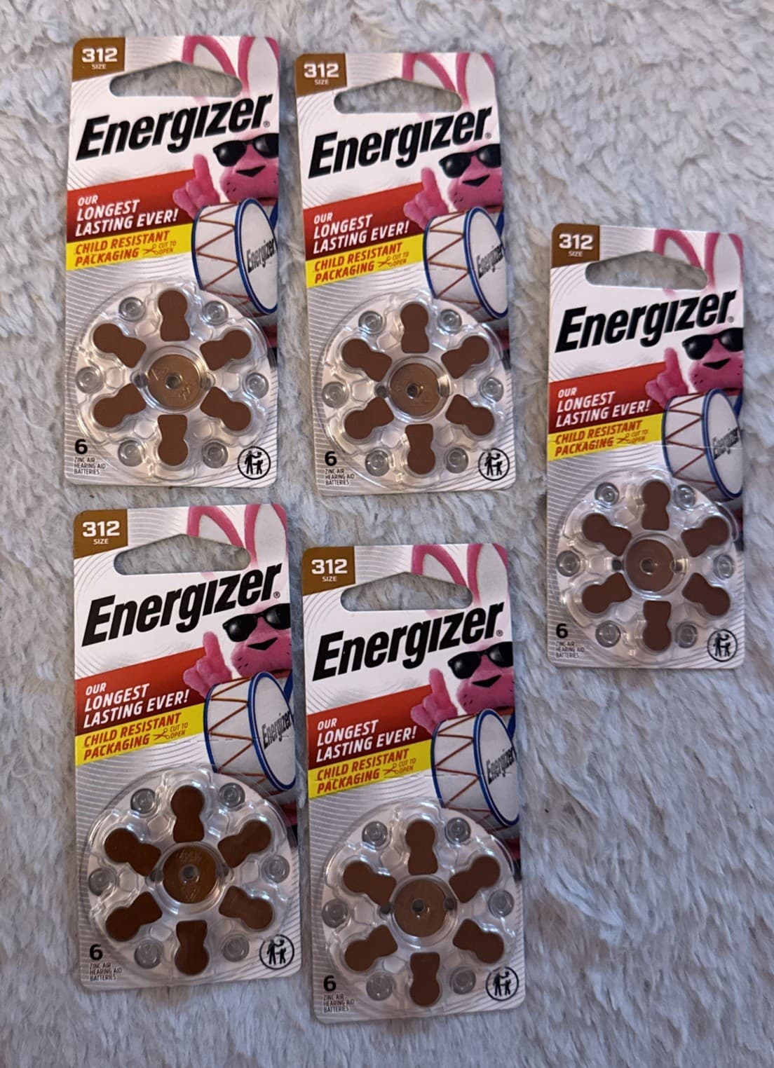 Energizer Size 312 Hearing Aid Batteries 30 Count Exp 2028