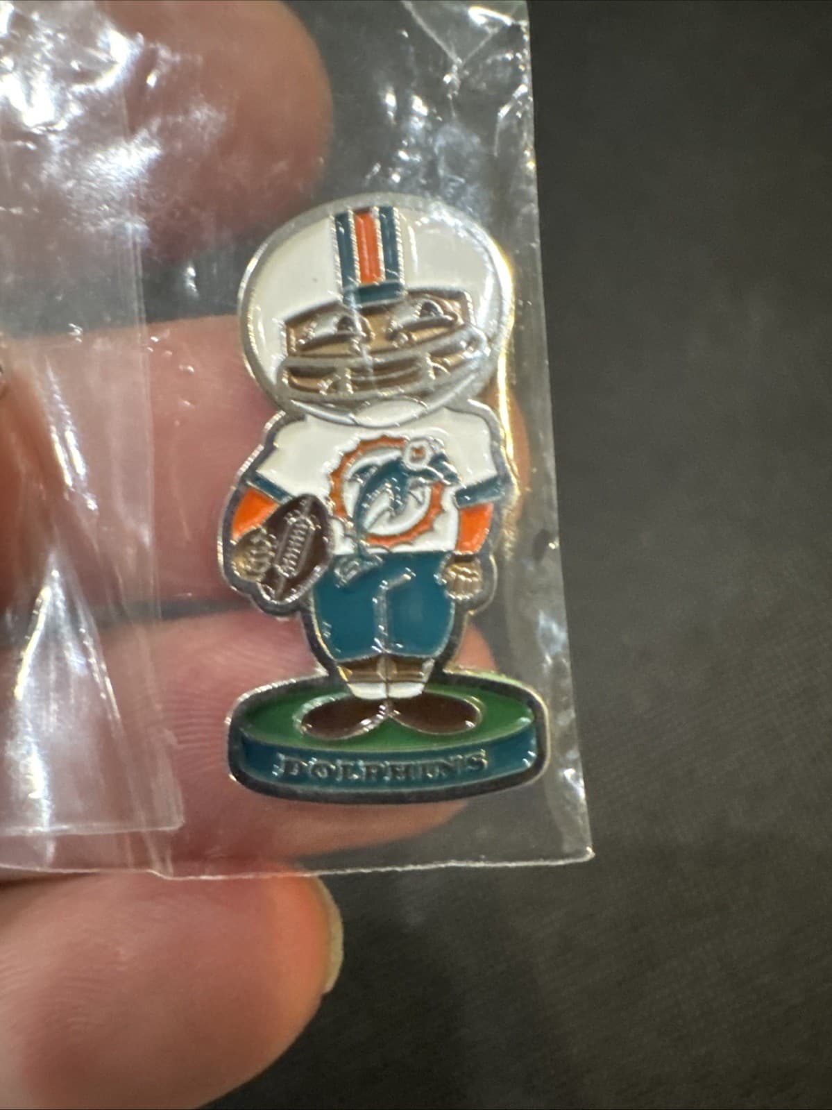 Early mini football shaped Pathtag - Miami Dolphins