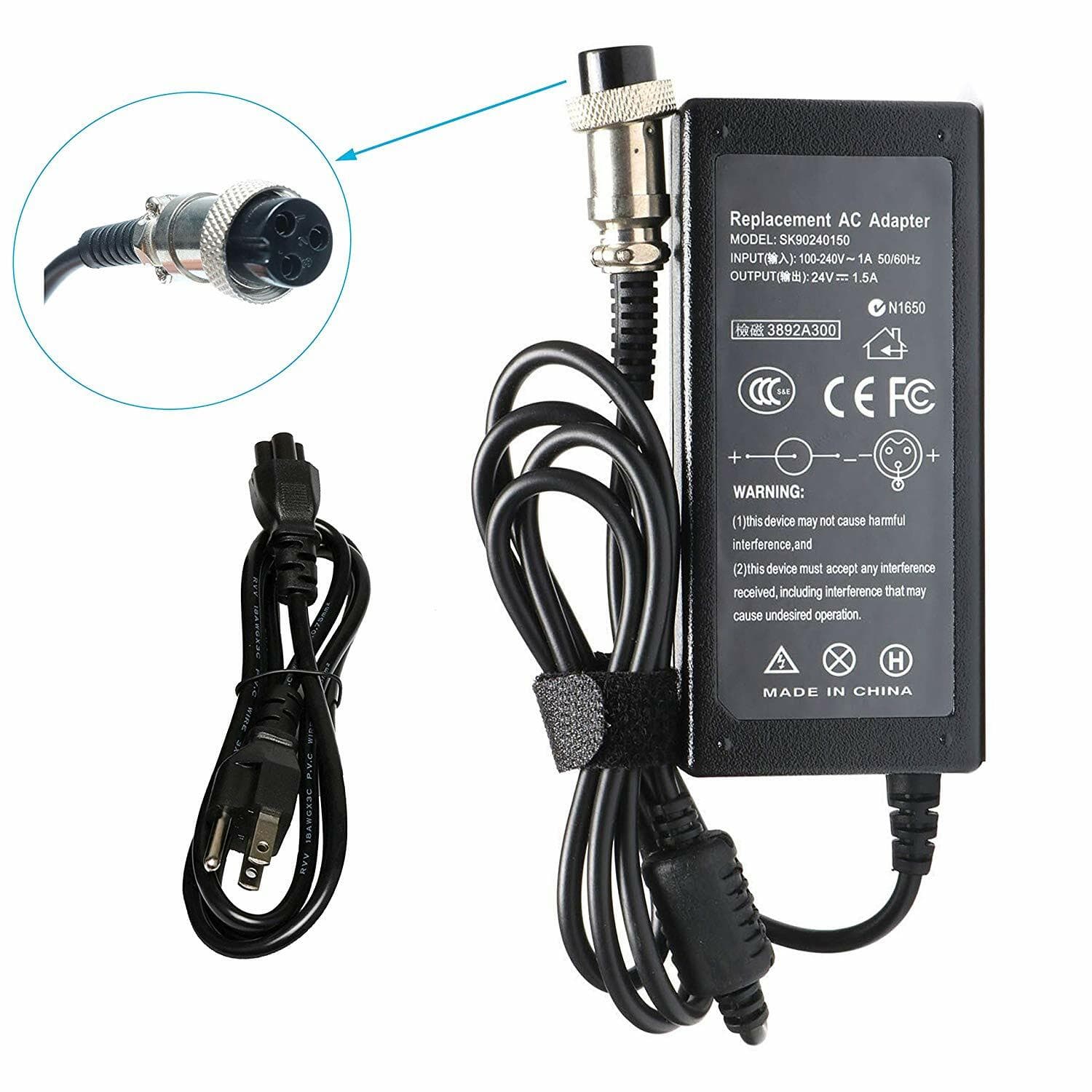 24V 1.5A 36W Power Charger For Razor MX350 MX400 Dirt Rocket Electric Motorcycle