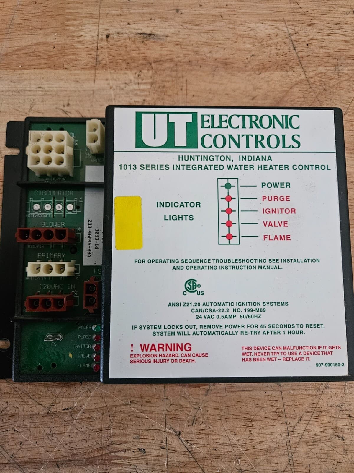 Bradford White MODULE-UT ELECTRONICS CONTROL 233-46045-00 671632615148 905621
