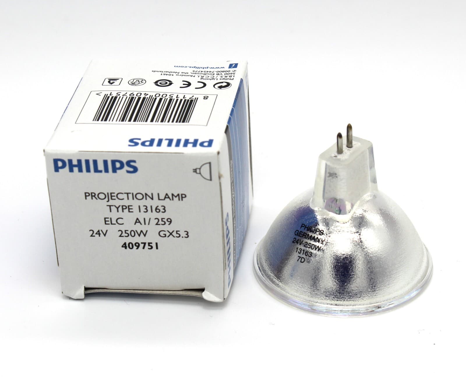 PHILIPS 13163 ELC 24V250W GX5.3 halogen light microscope bulb projection lamp