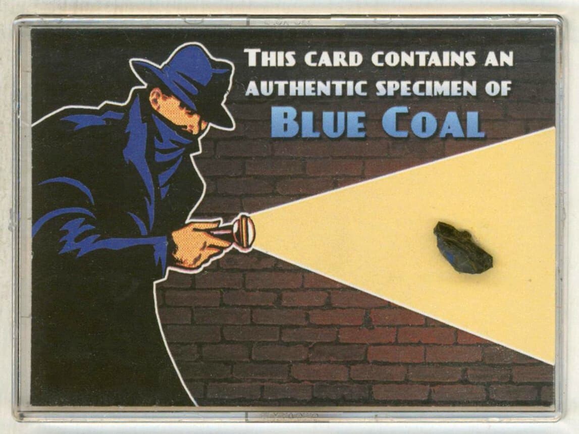 Shadow Knows OTR Old Time Radio Sponsor Authentic Blue Coal Specimen Prop Card