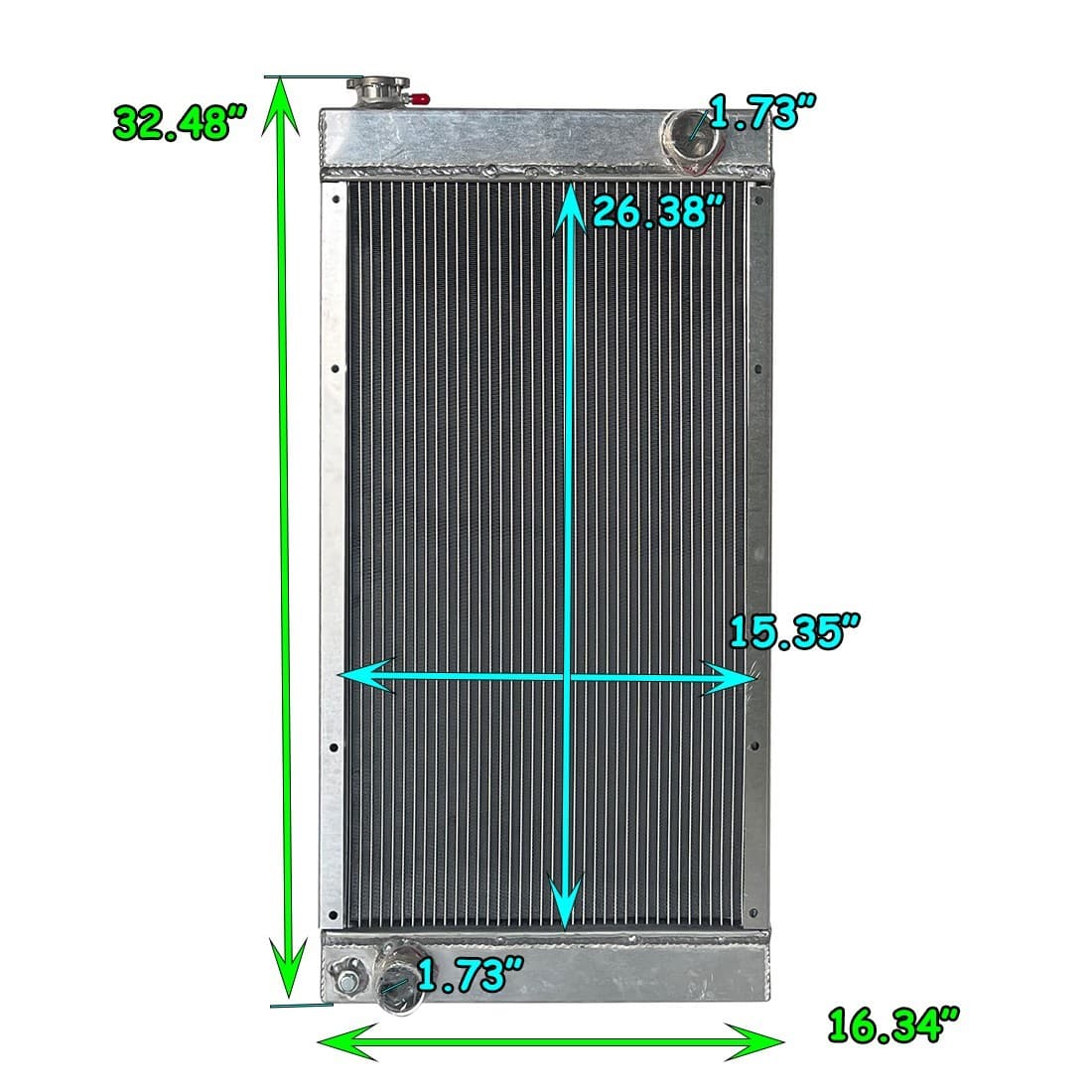 Aluminum Radiator for Ingersoll Rand Air Compressor C185WKUB T4I-D95 Doosan P185