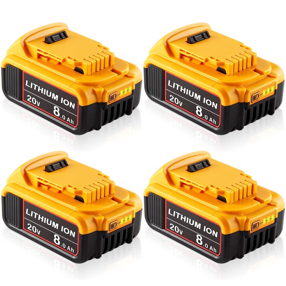 Pack For DeWalt 20V 20 Volt Max XR 8.0AH Lithium Ion Battery DCB206-2 DCB205-2