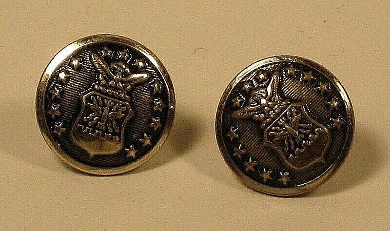 USAF US Air Force Cap Hat Buttons (Old Emblem) Pair for Dress Blues