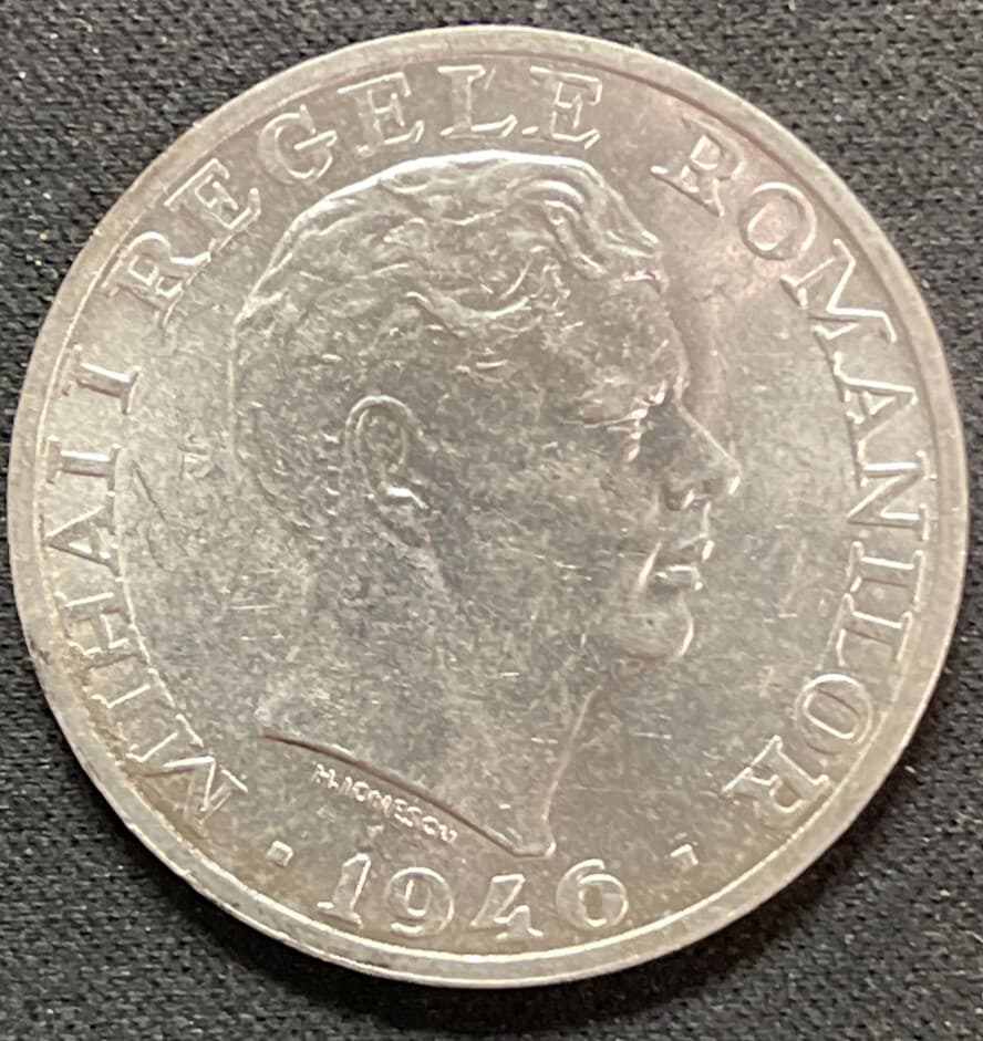 1946 ROMANIA Mihai 1 25000 Lei Silver World Coin ENN Coins