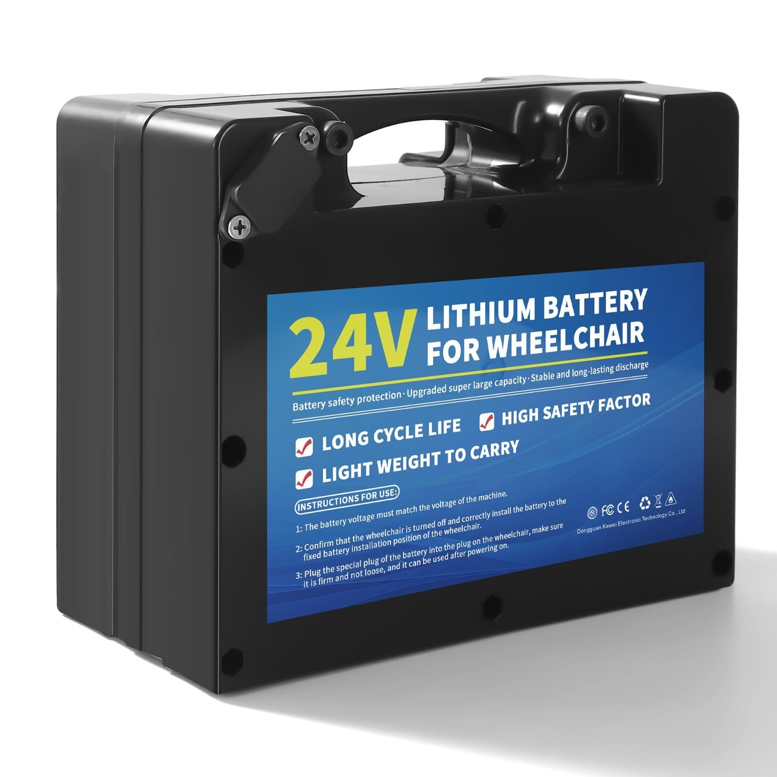 24V Li-ion Battery Pack Replacement for Electric Wheelchair With BMS