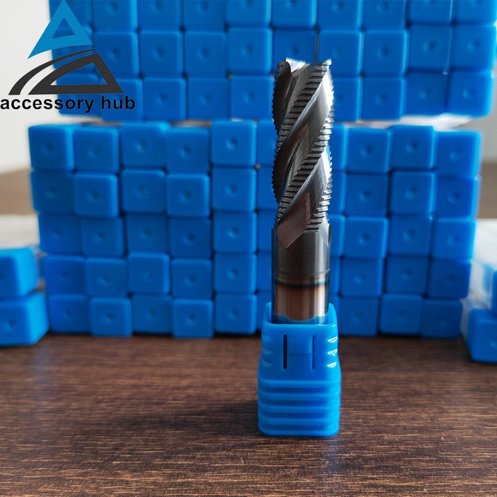 1PCS 1/2" 4 Flute 1-1/4" LOC Carbide Roughing End Mill 3" Overall Length-TiALN