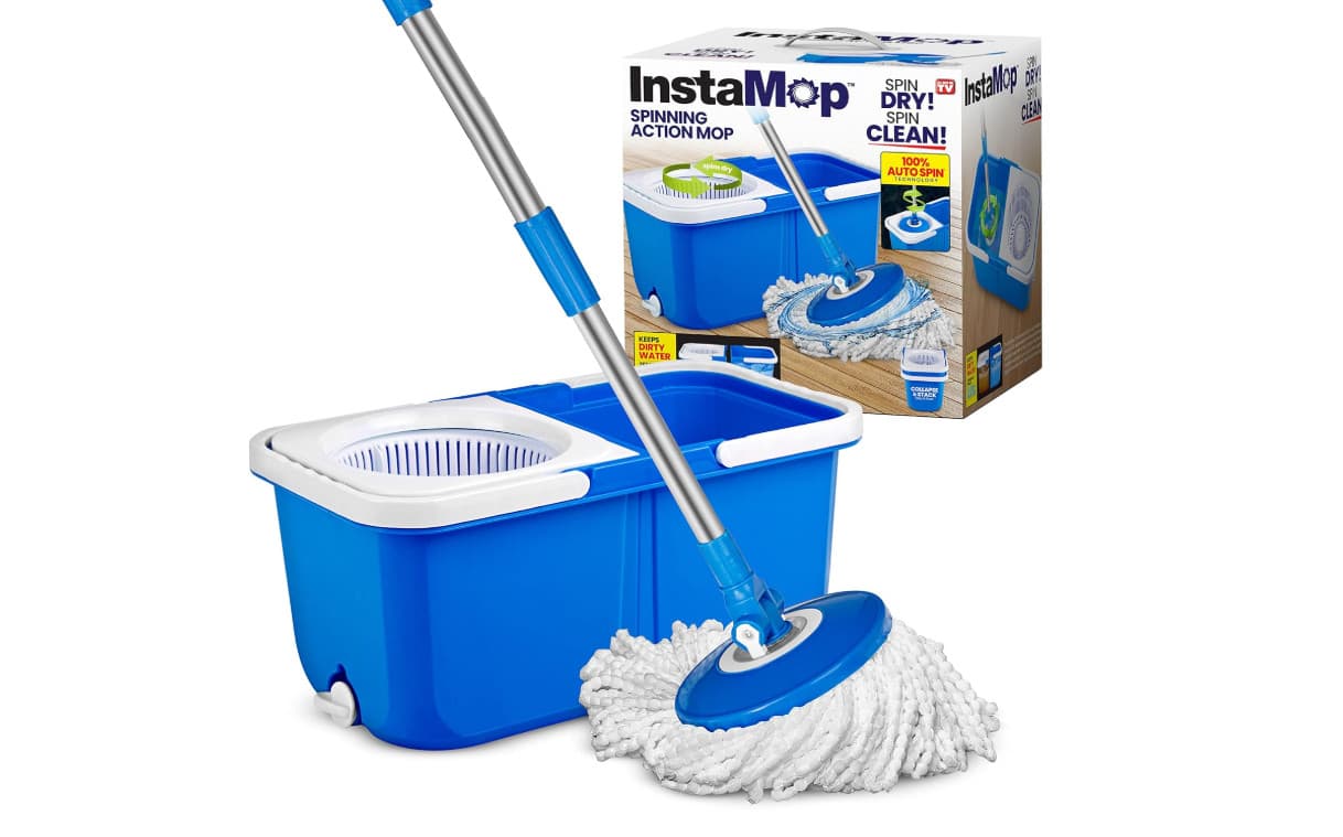 InstaMop Spin Mop, Mop and Bucket with Wringer Set - Free Shipping