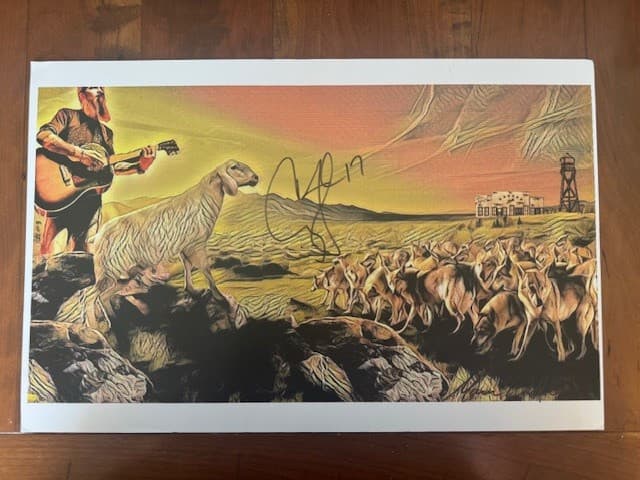 Cody Jinks Autographed Lithograph Poster 1 of 7 - Texas Gruene Hall 17x11