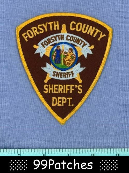 FORSYTH COUNTY SHERIFF #1 (Brown Twill) NORTH CAROLINA Police Shoulder Patch 1B