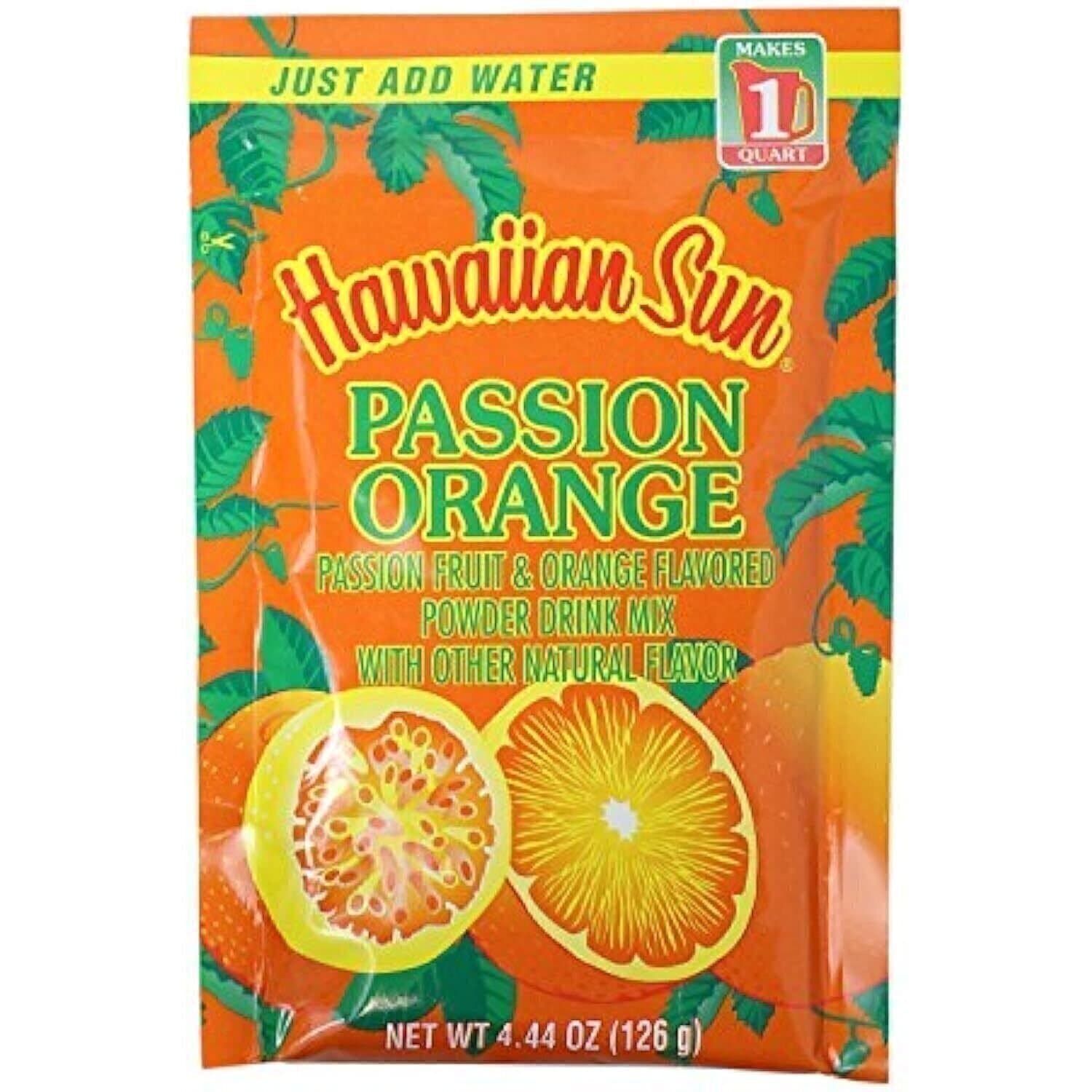 Hawaiian Sun Powder Drink Mix, Passion Orange, 4.44-Ounce