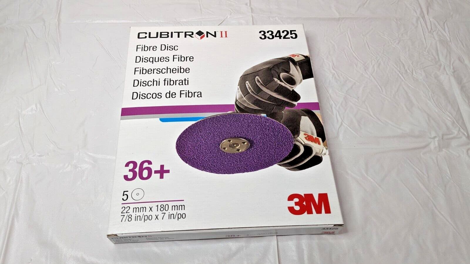 PACK OF 5 3M Cubitron II Fibre Discs 7/8" X 7" 36+ Grit 33425 7100033178
