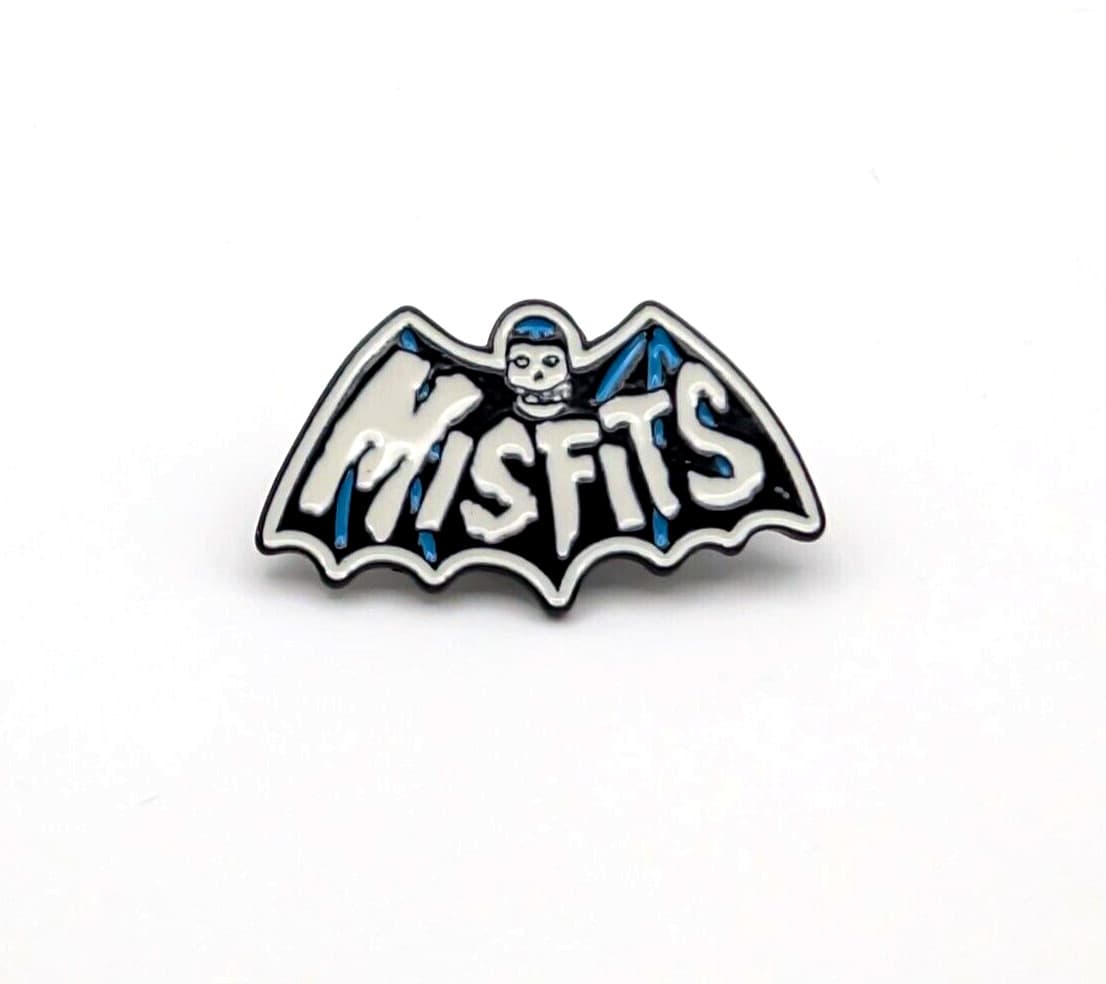 The Misfits Blue Bat - Fiend Enamel Pin BADGE Heavy Metal Guitar Rock Brooch Pin