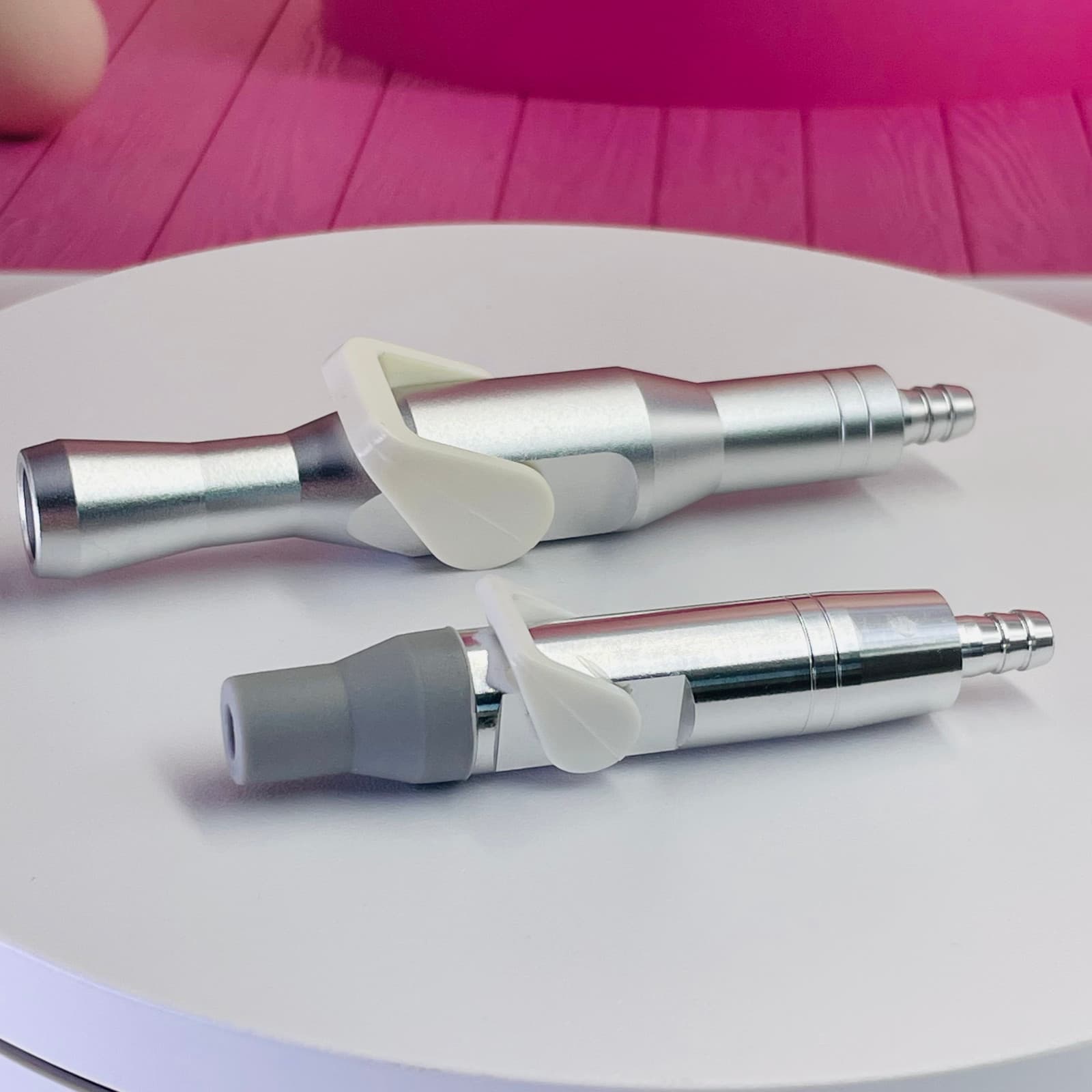 2x Universal Dental Saliva Ejector Suction Valves SE/HVE Tip Adaptor Strong+Weak