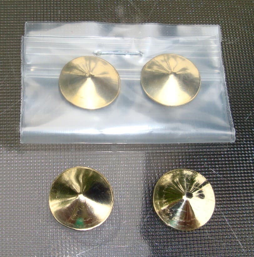 ZENTIH TRANS-OCEANIC KNOB BRIGHTS (PAIR) - CLEAR-COATING BY MOHAWK