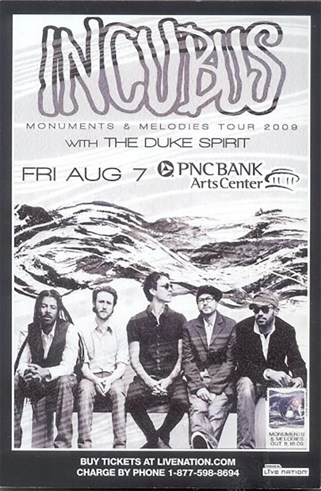 5 Incubus Concert Handbills