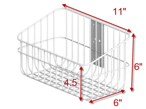 SMALL SIZE MEDICAL POLE MOUNT BASKET WITH OPTIONAL POLE CLAMPS