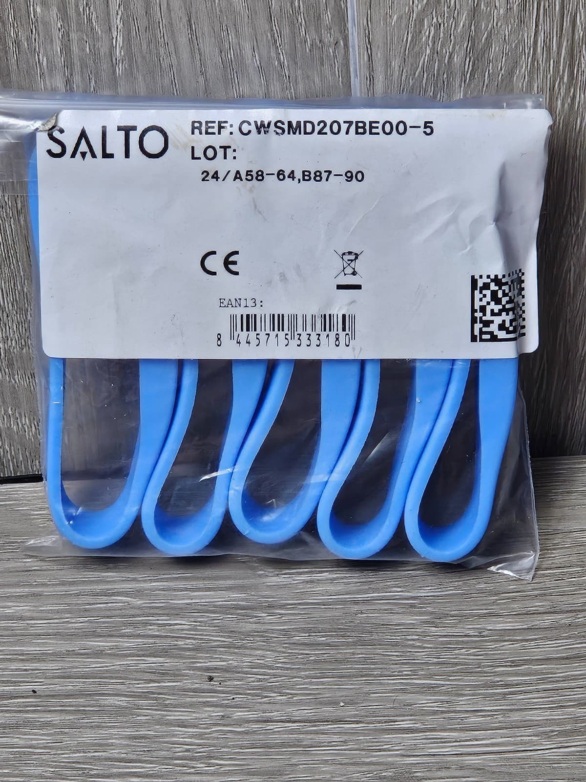 SALTO CWSMD207BE00-5 Silicon Wristband NXP Mifare DesFire 2KB Blue