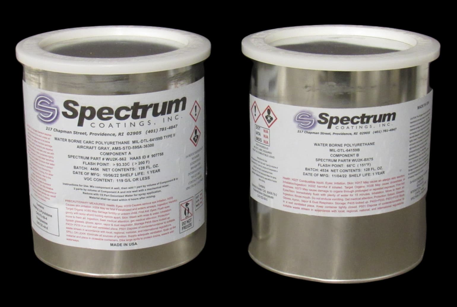 Spectrum MIL-DTL-64159B Type II PART A+B Urethane Coating AIRCRAFT GRAY