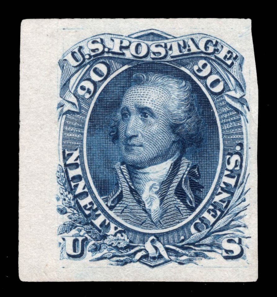 MOMEN: US STAMPS # 72-E7e 1st DESIGN PLATE ESSAY ON INDIA XF LOT #95651*