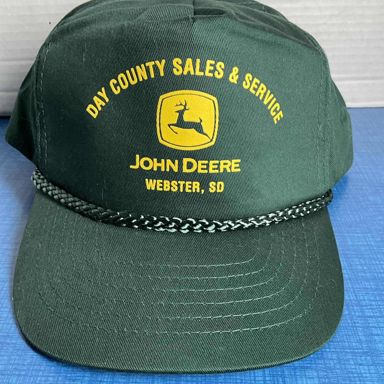 VINTAGE JOHN DEERE Snapback Trucker Hat Cap Four Seasons Webster South Dakota
