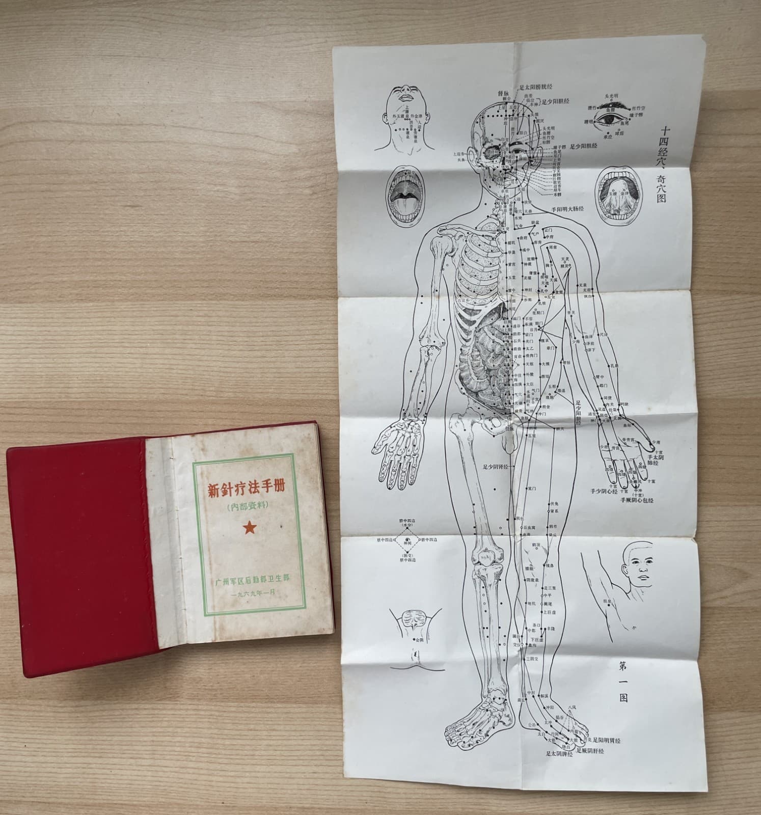 Original Small Red Book New Acupuncture Manual China Culture Revolution 1969