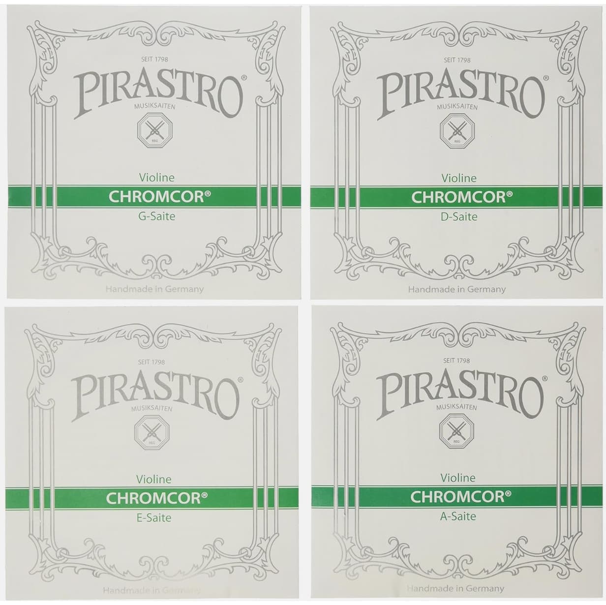 GENUINE & Brand NEW Pirastro Chromcor Steel Core Violin String Set, Ball End E