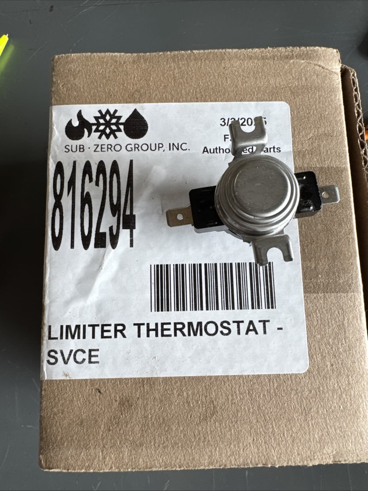816294 Wolf Range Limiter Thermostat