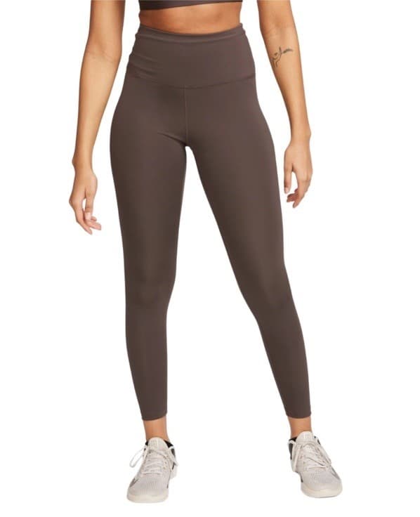 $55 NIKE ONE Women’s TIGHT FIT HIGH RISE Yoga 7/8 Leggings-DV9020-Brown- Large