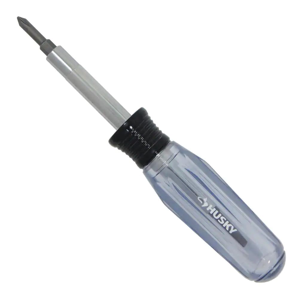 NEW Husky 6-in-1 Screwdriver with Interchangeable Bits