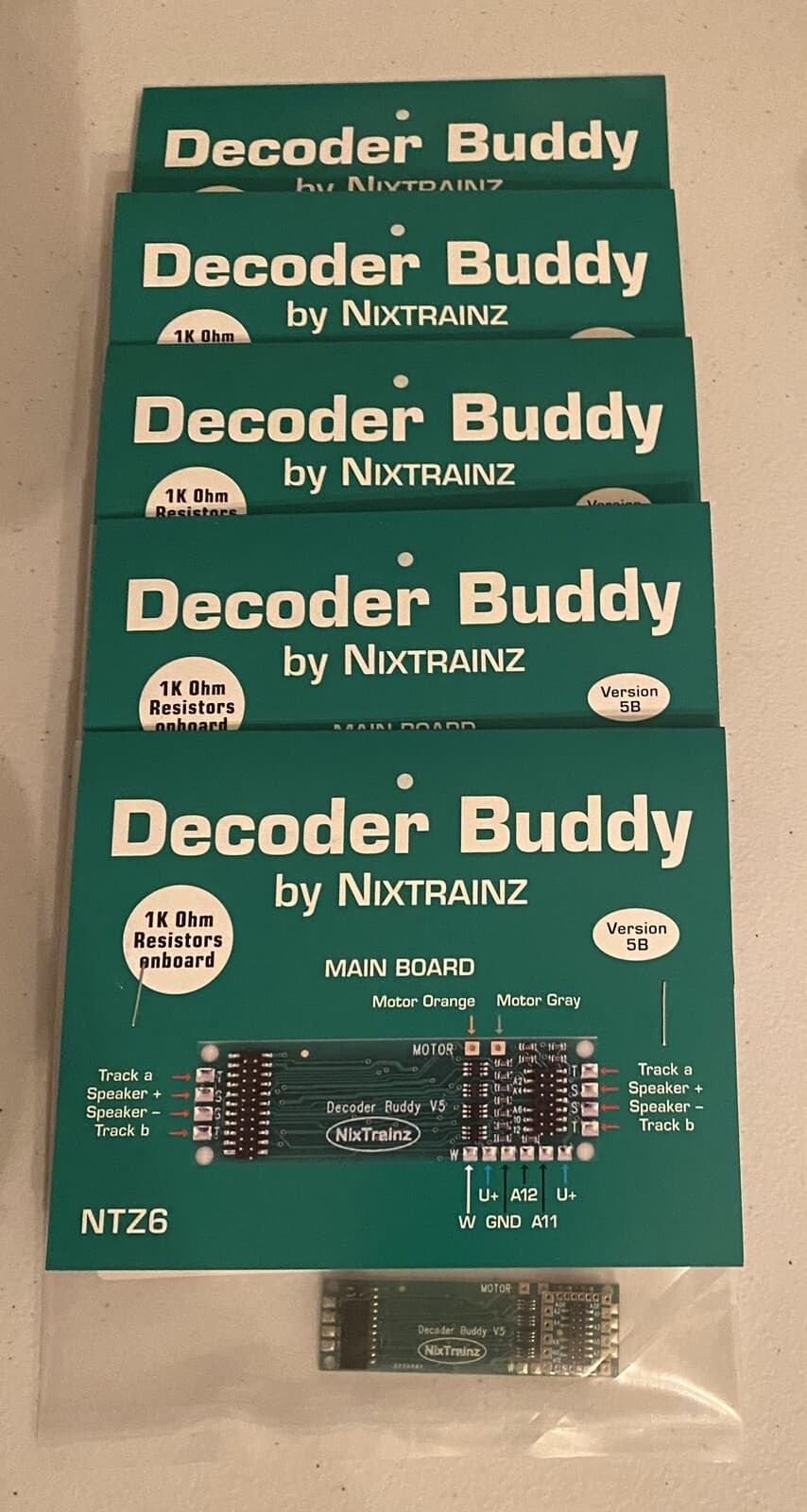 NixTrainz Decoder Buddy New NTZ6 V5B 12 Outputs 21 Pin Decoders 5 Pack