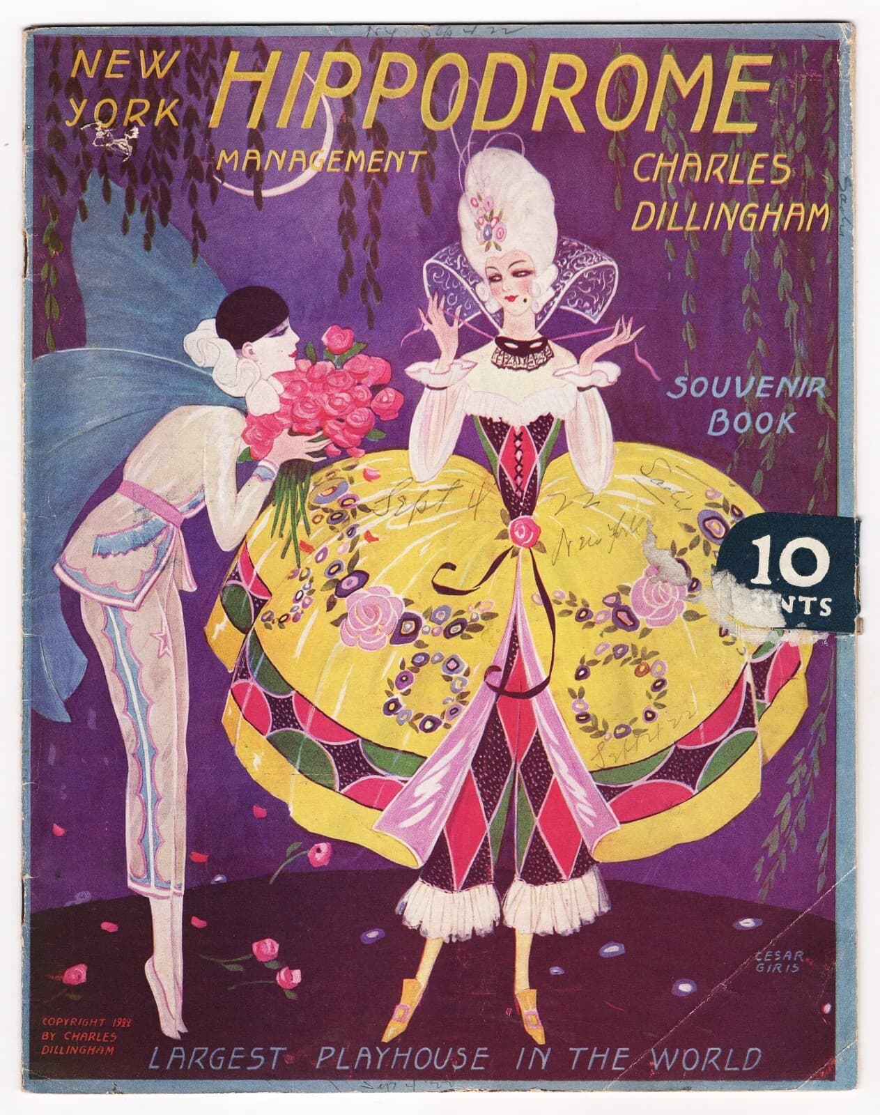 Archie Leach (Cary Grant) "BETTER TIMES" César Giris Art 1922 Hippodrome Program