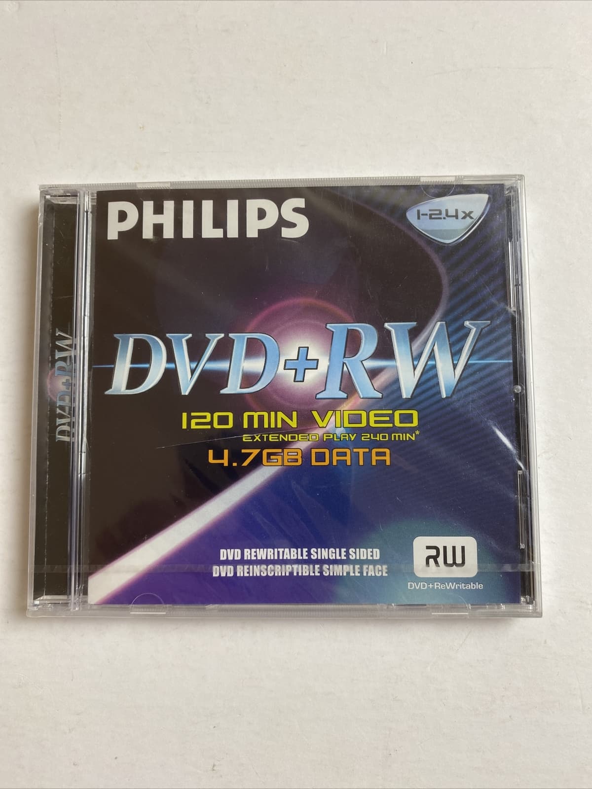 Philips DVD + RW 120 Minutes Video Extended Play 240 Min, 4.7GB Data - 1 Count