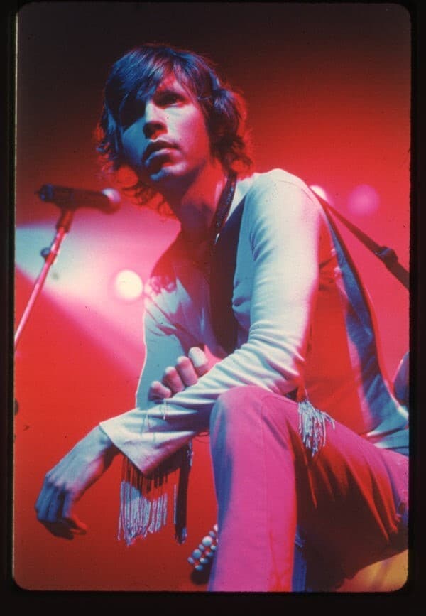 Beck Singing in Concert Dramatic Red Spotlight Original 35mm Transparency