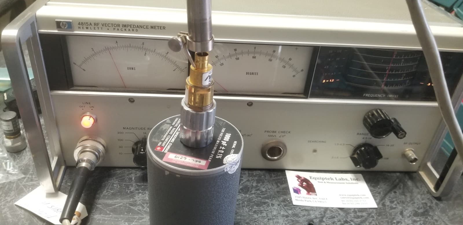 HP 4815A WORKS GREAT! Vector impedance measurements to 108MHz Phase & magnitude