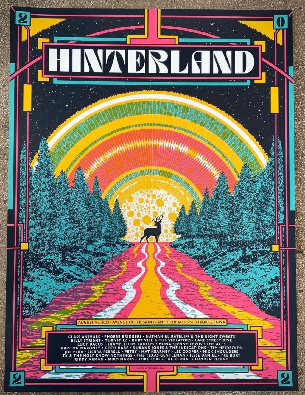 Hinterland Poster 8/4-7/22 St. Charles Iowa Signed Artist Ed. #30 Billy Strings
