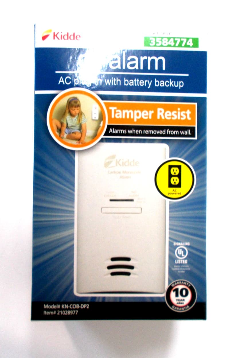 NEW Kidde KN-COB-DP2 Carbon Monoxide Alarm AC Powered Plug In w/ Battery Backup
