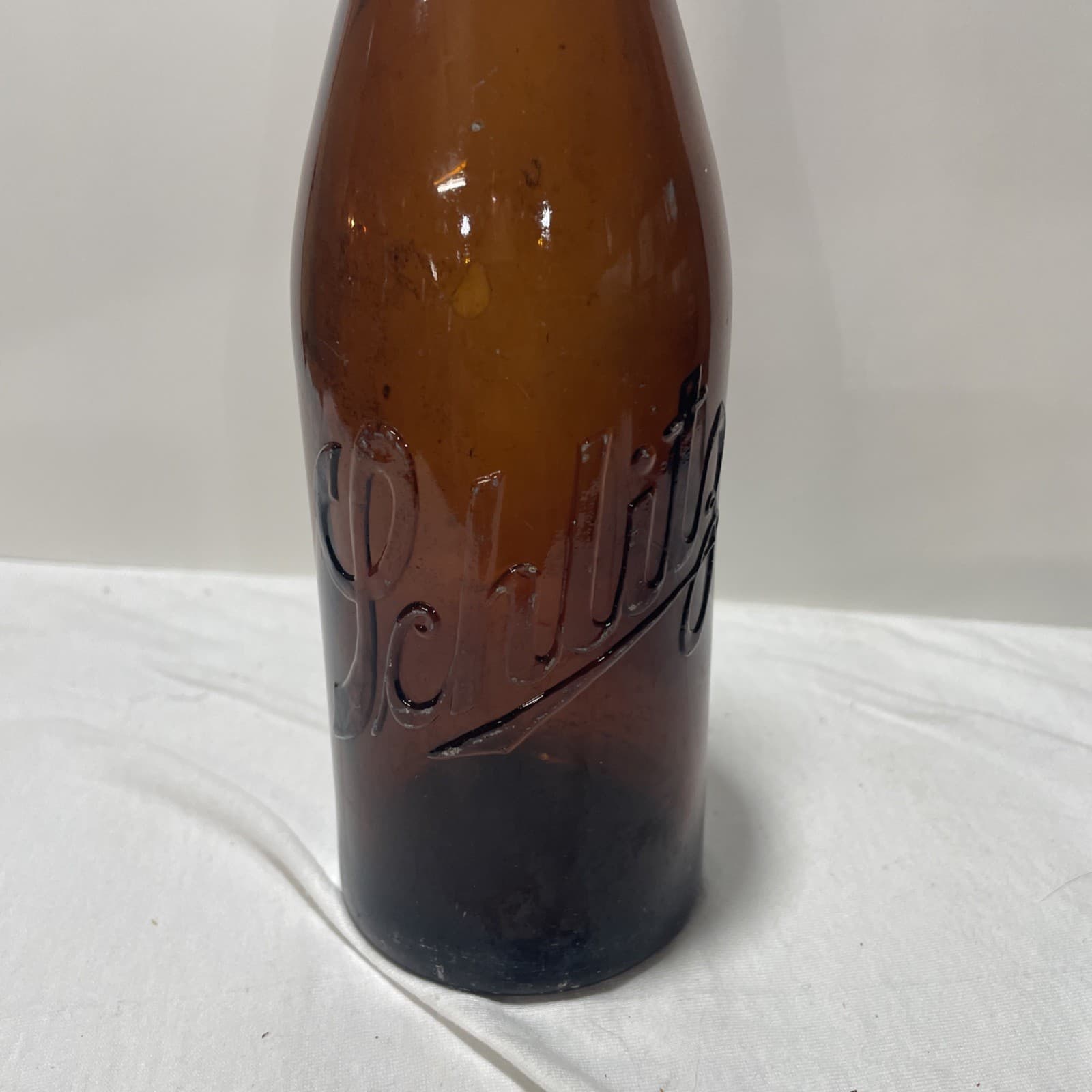vintage schlitz beer bottle Amber