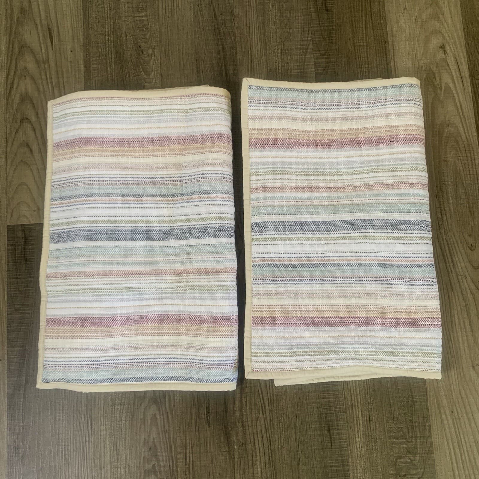 2 Frye Pillow Sham Covers Stripe 20"x36” Cotton Blended
