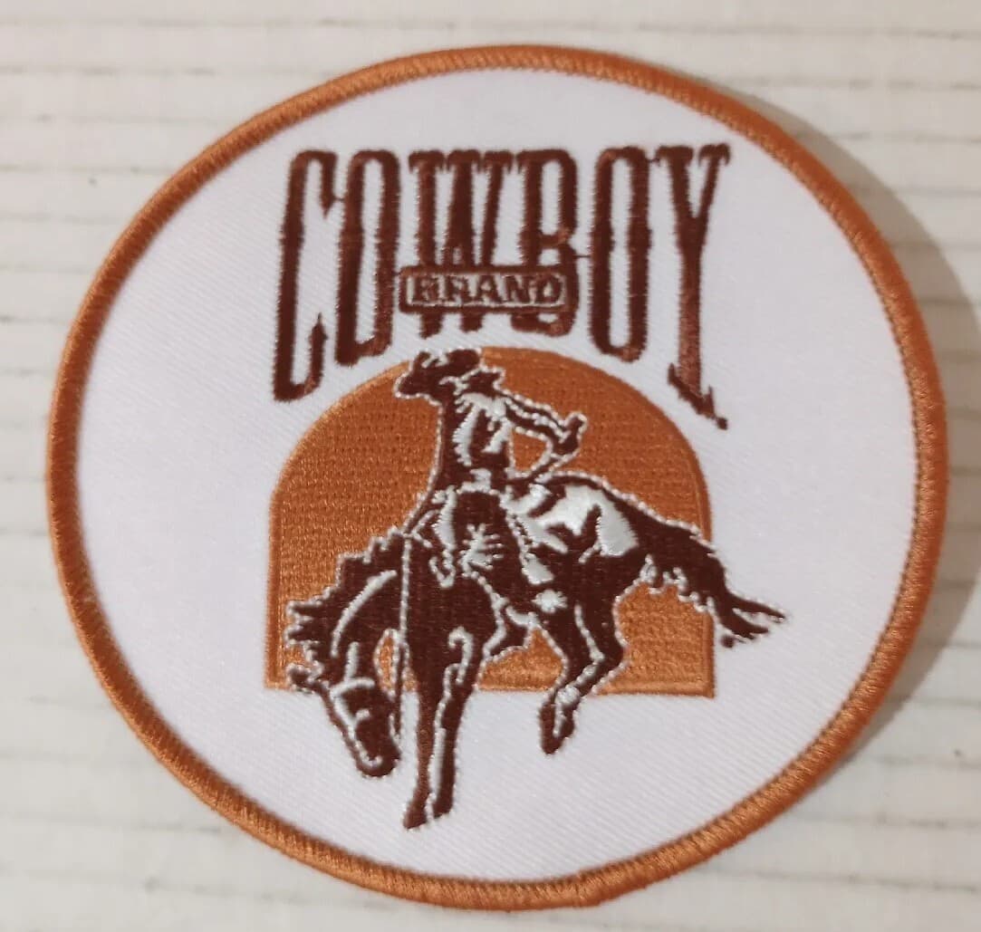 Cowboy Brand Charcoal Badge Patch 4"