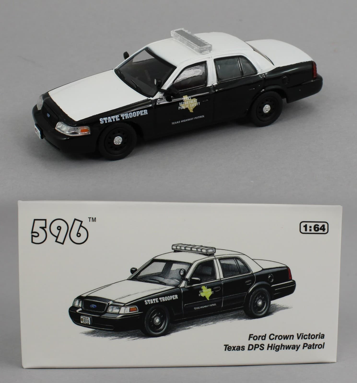 1:64 *596 DIECAST* Texas Highway Patrol DPS Police Ford Crown Victoria *NIB*