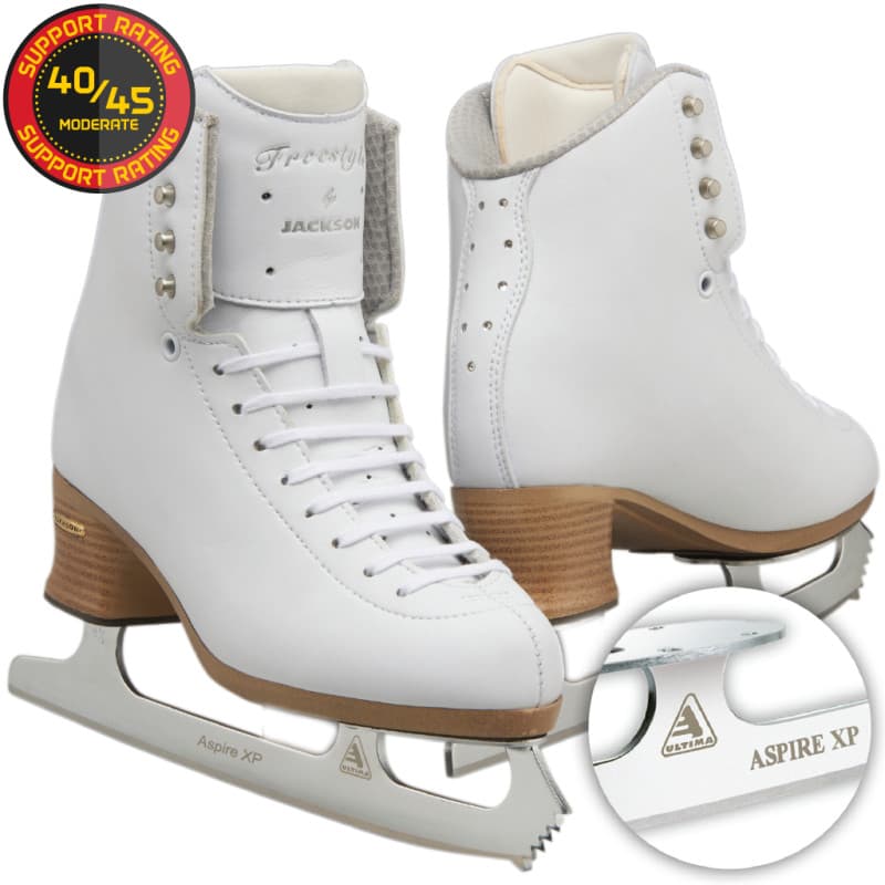 Jackson Ultima Freestyle Ice Figure Skates - White - Ice Figure Skates