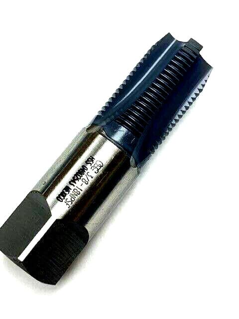 3/8-18 NPSF STRAIGHT PIPE TAP HIGH SPEED STEEL 4 FLUTE EL COATED OSG 1332902