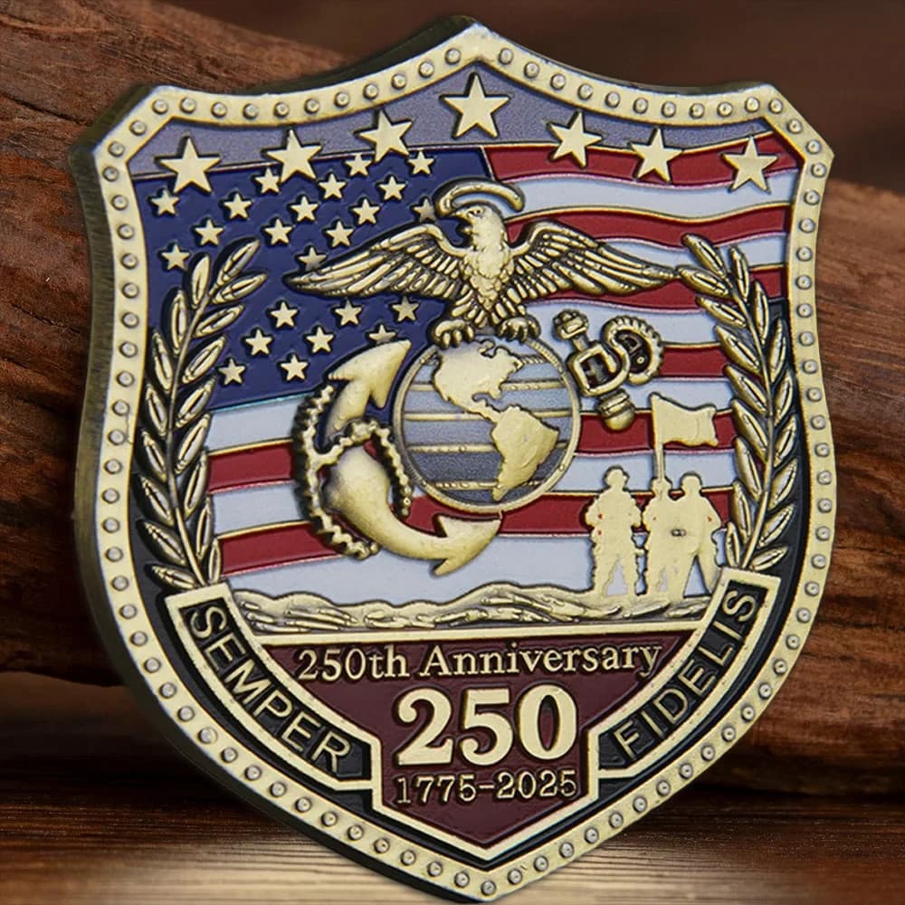 Marine Corps Navy 250th Anniversary Challenge Coin Military Veteran Gift