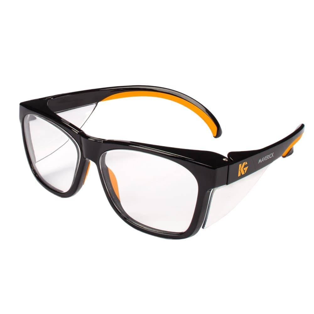 1- Maverick Protective Anti-Fog Safety Glasses Integrated Side Shields ANSI Z87+