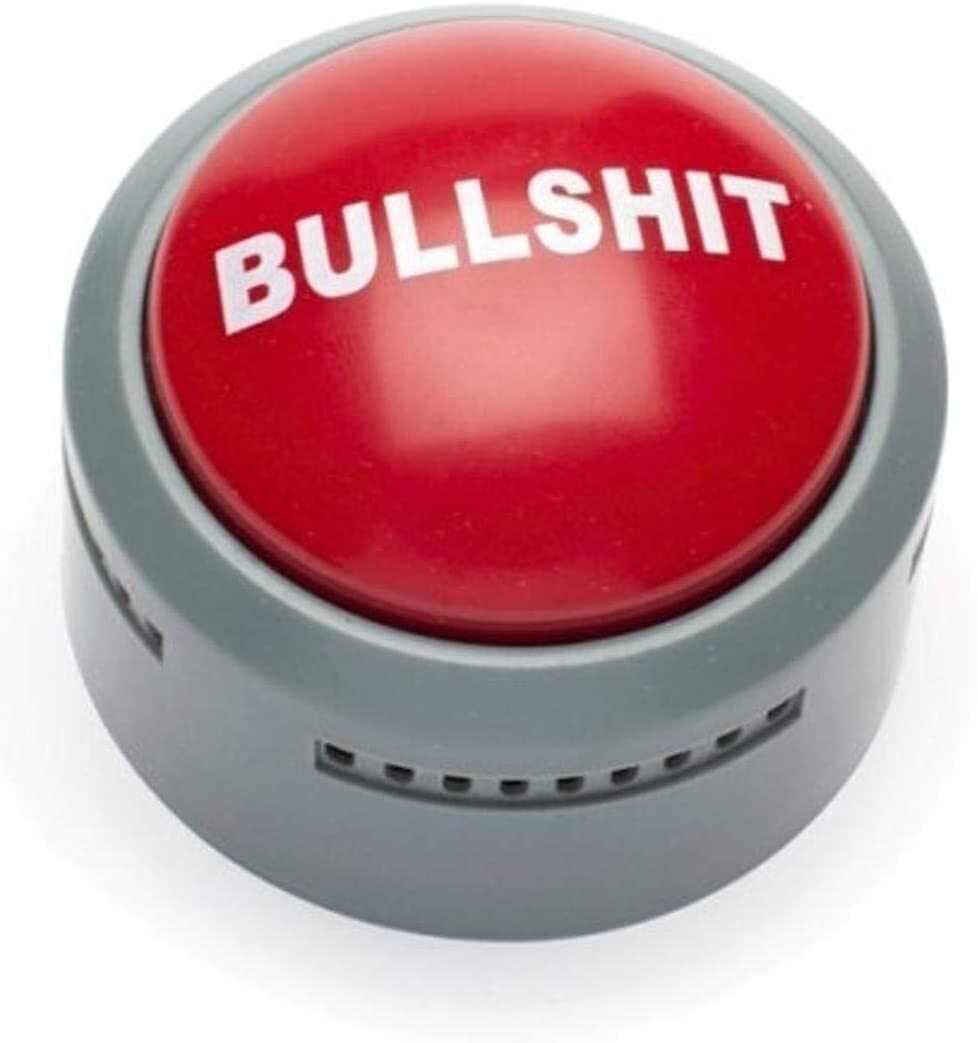 The OFFICIAL Bullshit Button from Gemmy BS B.S. - Batteries Included, BRAND NEW!