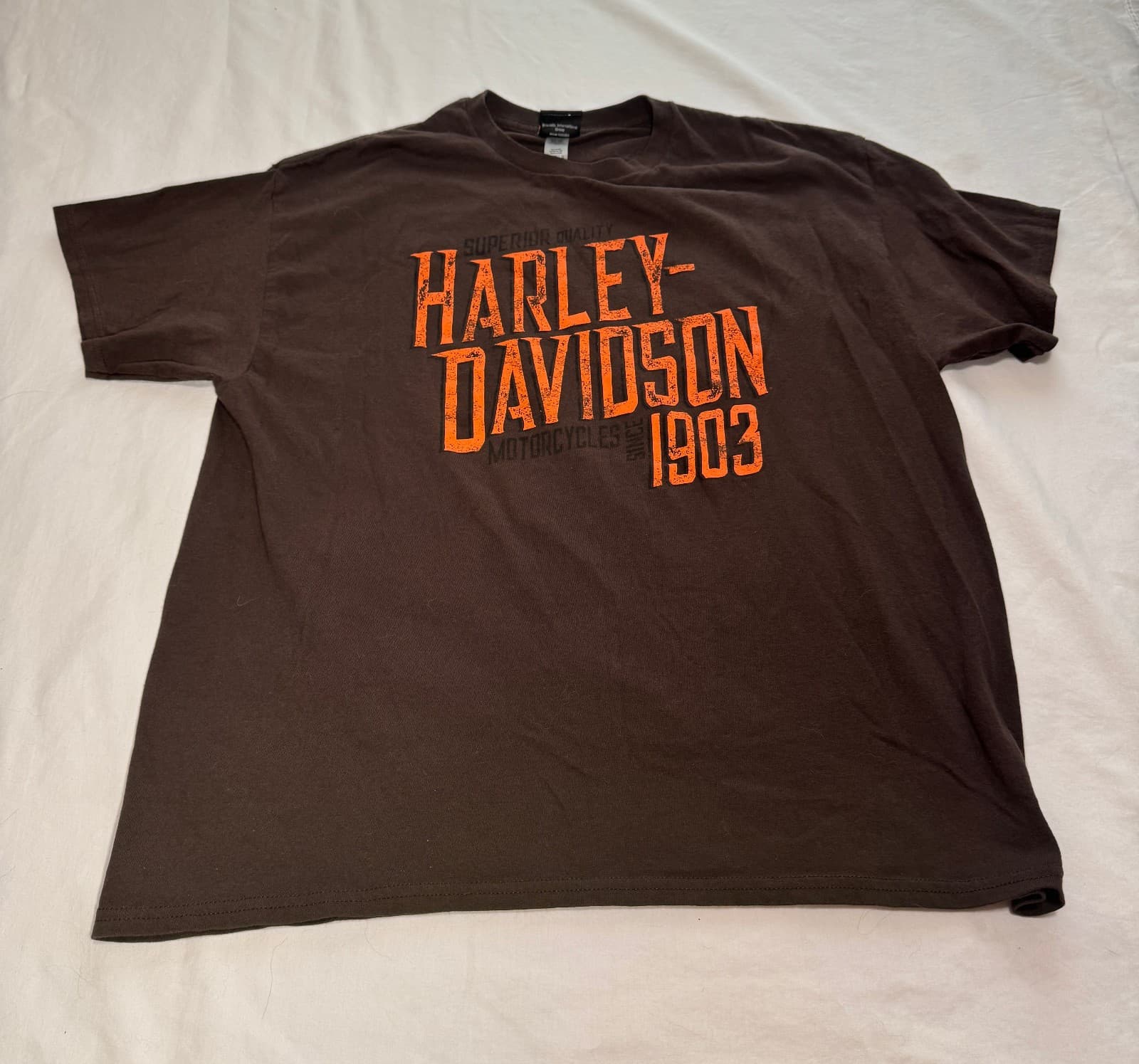 Men's Harley Davidson XL T-shirt Manila, Philppines Orange/Brown